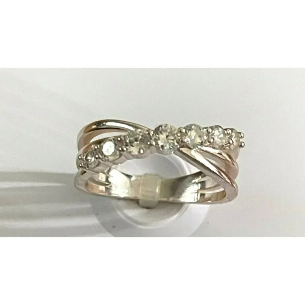 Charter Club Cubic Zirconia Silver Plated Size 8 Ring  Jewelry New in Box